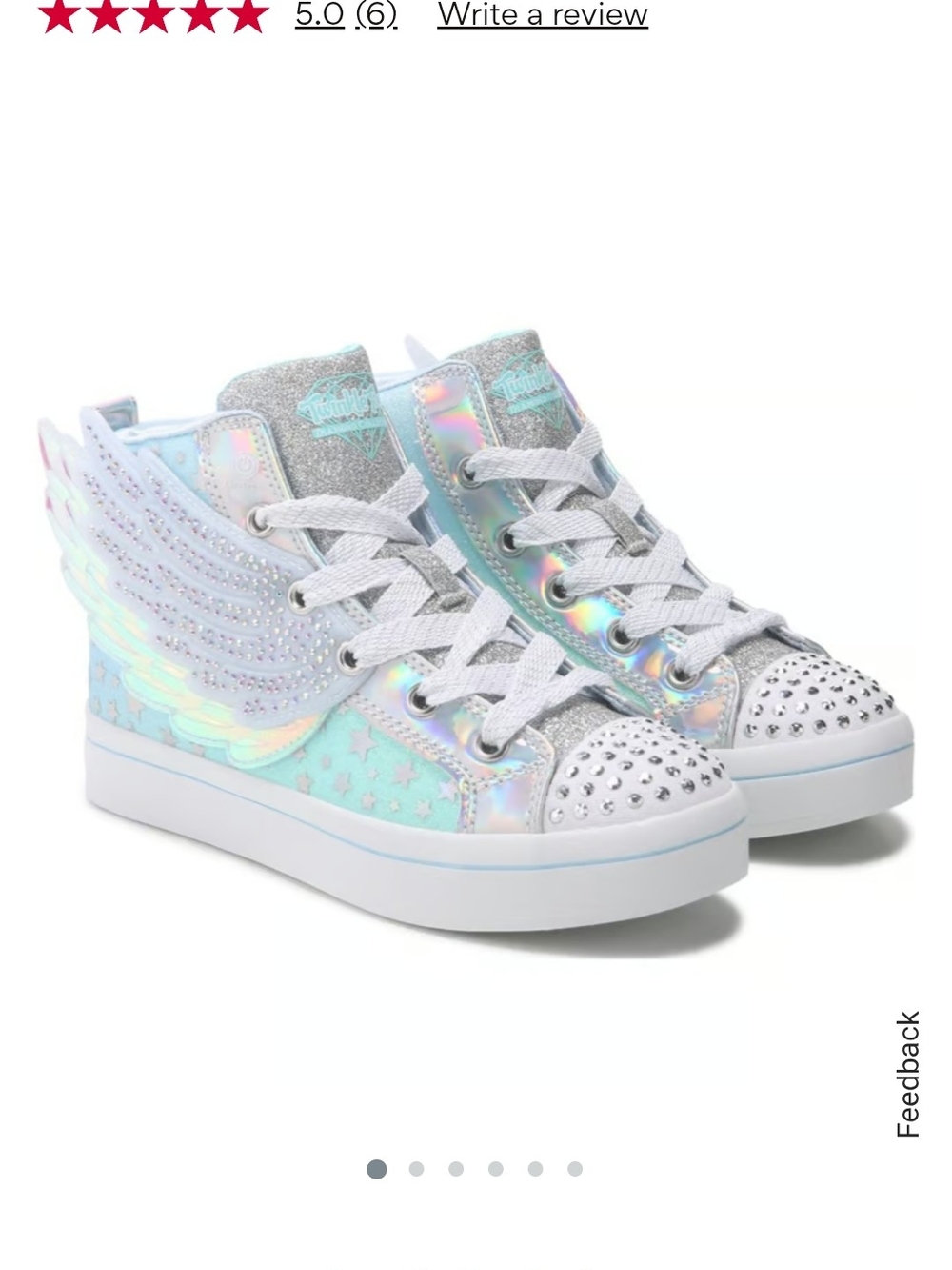 Skechers Kids Twinkle Toes High-Top Sneakers - Silver/Pink NWT
